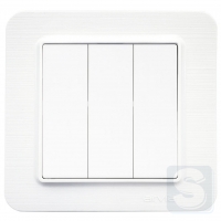 Выключатель трехклавишный Arvia Electric Lavin Белый (21 29 4001 257)